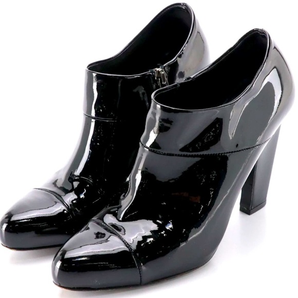 Prada Shoes - PRADA Vernice Glamour Black Patent Platform Booties - Size 36.5
EUC